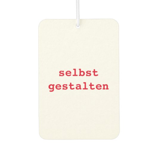 Autolufterfrischer  selbst gestalten カーエアーフレッシュナー (正面)