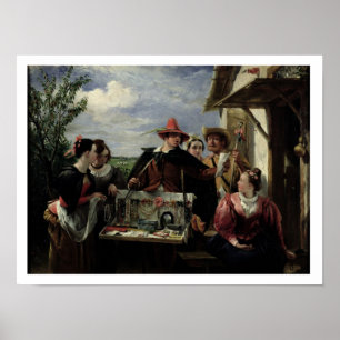 Autolycus, scene from 'A Winter's Tale', 1836 (oil ポスター