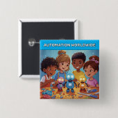 Automation Worldwide™ Button 缶バッジ (正面&裏面)
