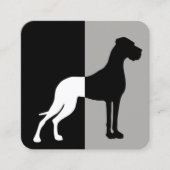 Automatische Doggen Visitenkarten スクエア名刺 (正面)