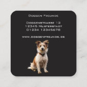 Automatische Doggen Visitenkarten スクエア名刺 (裏面)