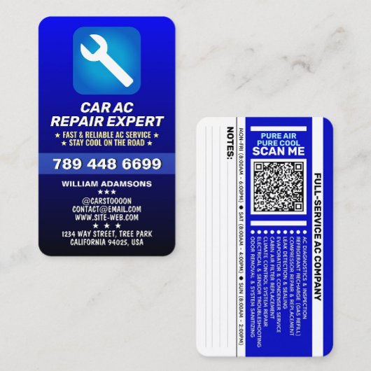 Automobile Car Mechanic | Best Car AC Repair 名刺