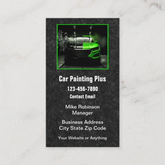 Automotive Car Painting Business Cards 名刺 (正面)
