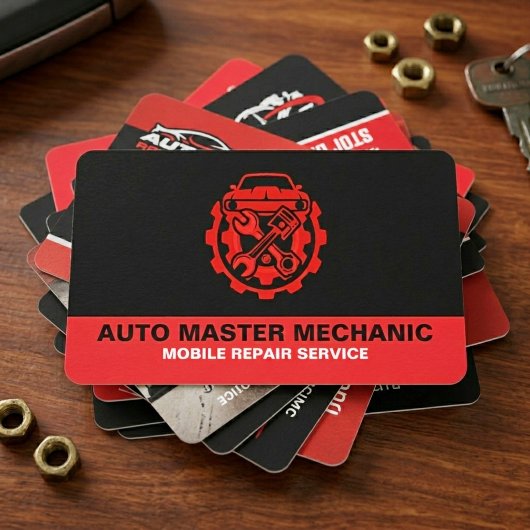 AUTOMOTIVE CAR REPAIR SERVICE | AUTO MECHANIC 名刺