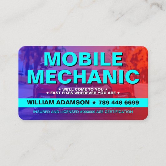 AUTOMOTIVE CAR REPAIR SERVICES | MOBILE MECHANIC 名刺 (正面)