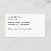 Automotive Carbon Fiber Look Business Cards 名刺 (裏面)