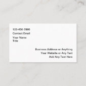 Automotive Cool Business Cards Design 名刺 (裏面)
