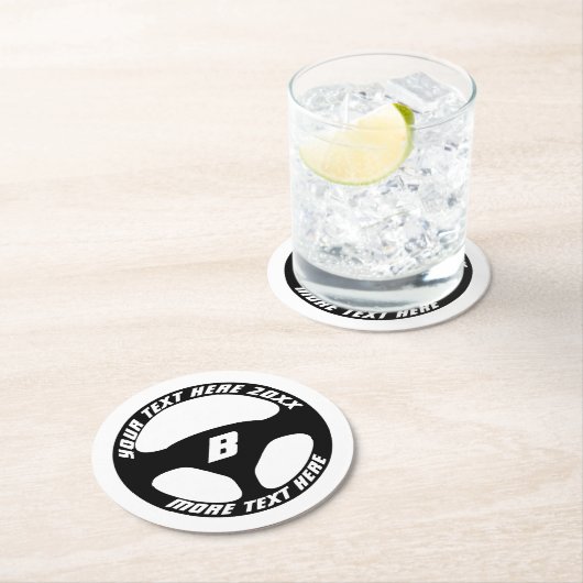 Automotive drink coaster with car wheel logo ラウンドペーパーコースター (インサイチュ)