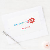 Automotive Gear Logo 長方形シール (封筒)