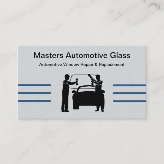 Automotive Glass Repair Replacement Business Cards 名刺 (正面)