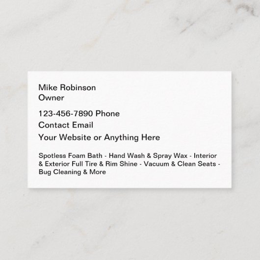 Automotive Mobile Detailing Cool  名刺 (裏面)