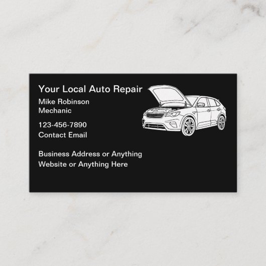 Automotive Repair Mechanic Business Cards  名刺 (正面)