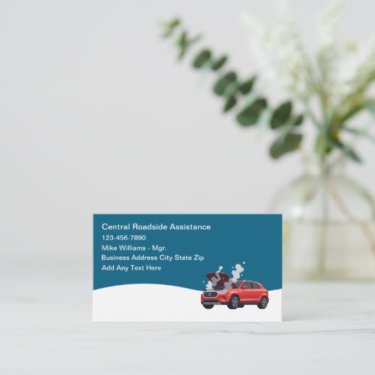 Automotive Repair Roadside Assistance 名刺 (スタンド正面)