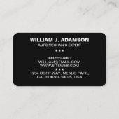 AUTOMOTIVE REPAIR SERVICE | CAR / AUTO MECHANIC 名刺 (裏面)