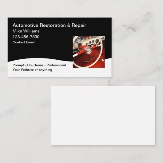 Automotive Restoration And Sales 名刺 (正面/裏面)