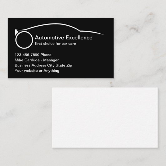 Automotive Services Cool Business Cards 名刺 (正面/裏面)