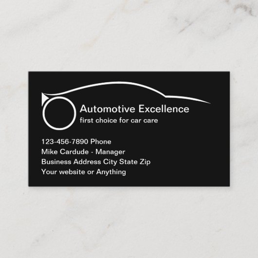 Automotive Services Cool Business Cards 名刺 (正面)