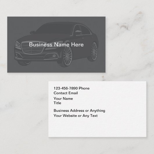 Automotive Theme Business Card Design 名刺 (正面/裏面)