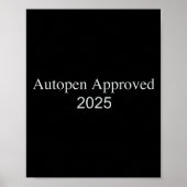 Autopen認証済み 2025 ポスター (正面)