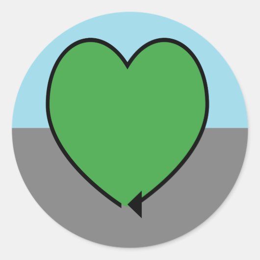 Autoromantic Pride Flag  ラウンドシール (正面)