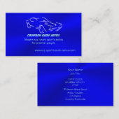 Autosalesの氷青くクラシックな自動車、クロム一見 名刺 (正面/裏面)