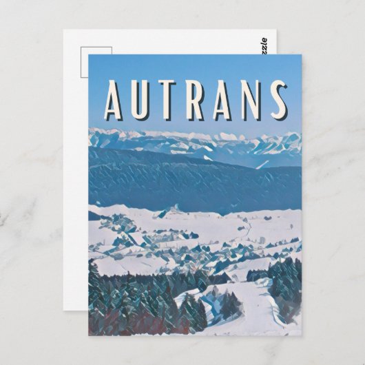 autrans Station de ski ポストカード (正面/裏面)