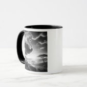 Autruche sur un rocher en savane. マグカップ (正面左)