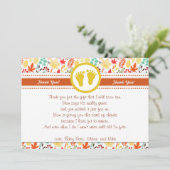 Autumの秋のベビーシャワーのサンキューカードのノート サンキューカード (スタンド正面)