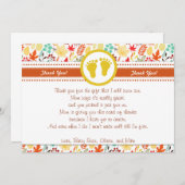 Autumの秋のベビーシャワーのサンキューカードのノート サンキューカード (正面/裏面)
