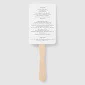 Autum素朴フローラ、フレーム秋の結婚式プログラム ハンドファン (裏面)