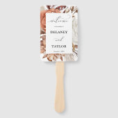 Autum素朴フローラ、フレーム秋の結婚式プログラム ハンドファン (正面)