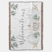 Autumnという名前のパッチ・カボチャへようこそ スローブランケット (正面縦)