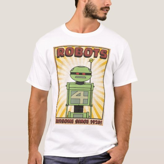 autumn湖の"ロボット"ワイシャツ tシャツ (正面)
