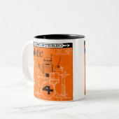 autumn湖の"ロボティックビートLP"のマグ ツートーンマグカップ (正面左)