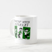 autumn湖の"孤独なダンサー"のコーヒー・マグ コーヒーマグカップ (正面左)