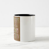 autumn湖の"爆弾DIGGITYのロボット"マグ ツートーンマグカップ (中央)