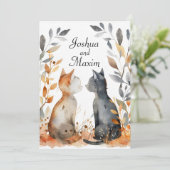 Autumn 結婚 Cats 招待状 (スタンド正面)