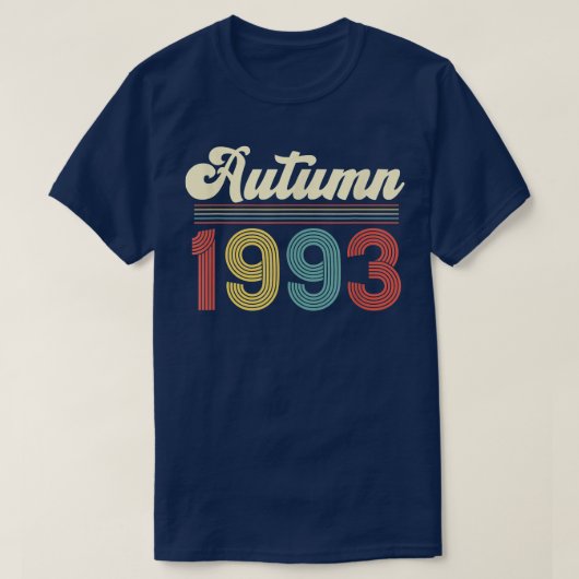 Autumn 199330th Birthday Retro Vintage Personalize Tシャツ (デザイン正面)