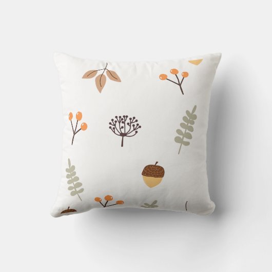Autumn Acorns and Berries クッション (裏面)