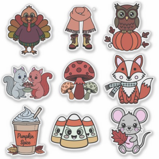 🍂 Autumn Adventures Sticker Pack シール (正面)