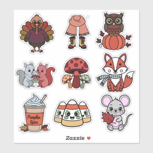 🍂 Autumn Adventures Sticker Pack シール (シート)
