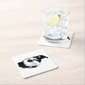 Autumn Afterglow Sip — Terrier スクエアペーパーコースター (インサイチュ)