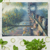 Autumn Afternoon at the Canal - Kitchen Towels キッチンタオル (折り畳み)