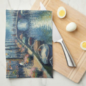 Autumn Afternoon at the Canal - Kitchen Towels キッチンタオル (四つ折り)