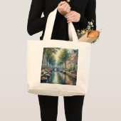 Autumn Afternoon at the Canal - Tote Bag ラージトートバッグ (正面(商品))