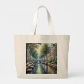 Autumn Afternoon at the Canal - Tote Bag ラージトートバッグ (裏面)