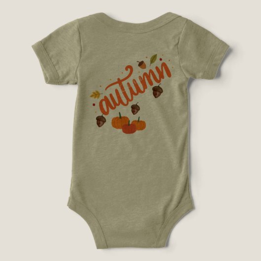 Autumn animals baby bodysuit  (デザイン裏面)