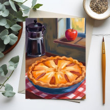 Autumn Apple Pie Watercolor