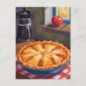 Autumn Apple Pie Watercolor シーズンポストカード (正面)