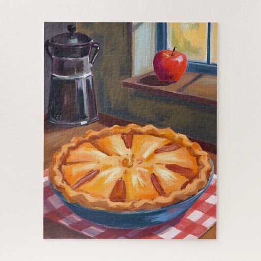 Autumn Apple Pie Watercolor ジグソーパズル (縦)